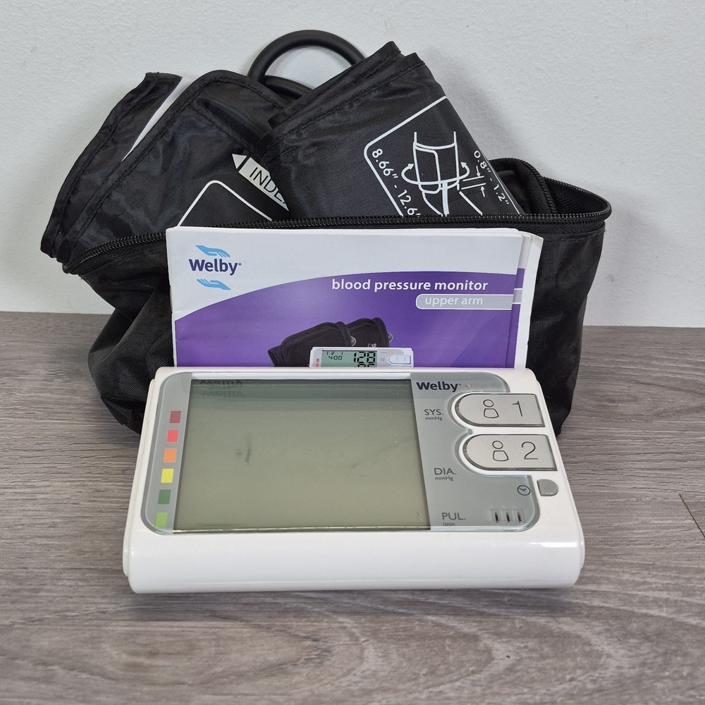 Welby Blood Pressure Monitor Upper Arm Large Normal Cuffs Travel Case Bundle